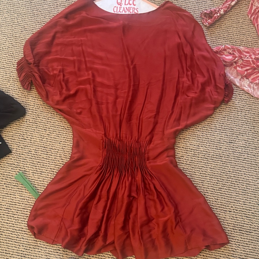 Diane Von Furstenberg One Shoulder Red Dress